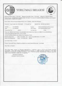 Domestic Goods Certificate (ASO)
